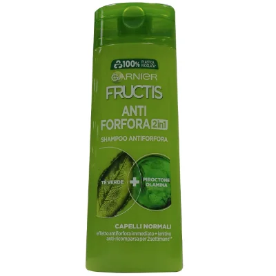 Garnier Fructis shampoo 250 ml. Anti-dandruff 2 in 1 green tea normal hair.