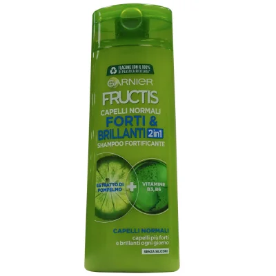 Garnier Fructis shampoo 250 ml. Strength and shine 2 in 1 normal hair.