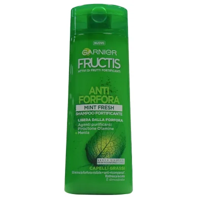Garnier Fructis shampoo 250 ml. Anti-dandruff mentol greasy hair.