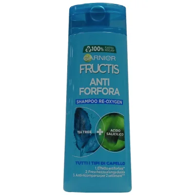Garnier Fructis shampoo 250 ml. Anti-dandruff all types of hair.