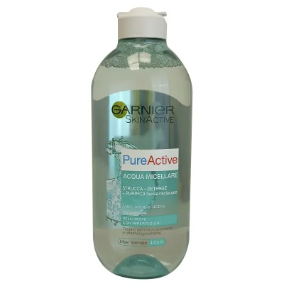 Garnier micellar water 400 ml. All in one pure active mixed skin.