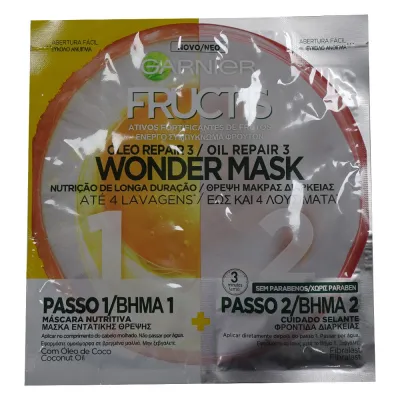 Garnier fructis mask 2X15 ml. Oil repair 2 steps.