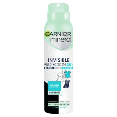 Garnier Mineral Invisible Clean Cotton Women's Deodorant 150ml