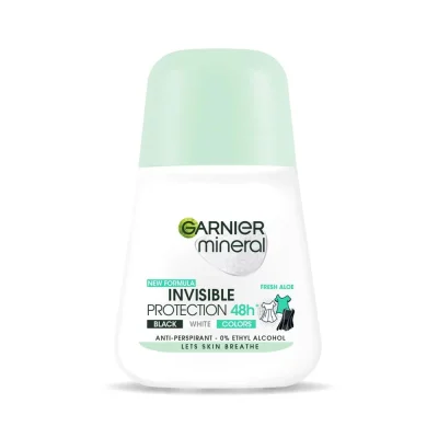 Garnier Mineral Invisible Black White Color Fresh Aloe Roll-On Deodorant Women 50ml