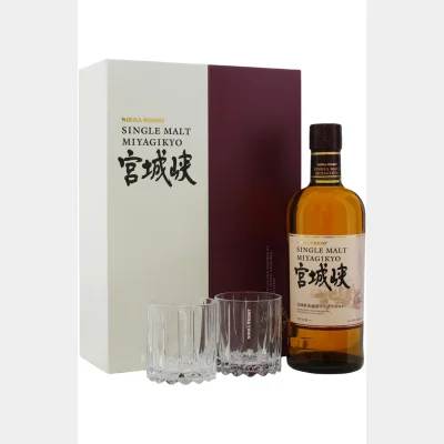 Nikka Miyagikyo 45% + 2 Riedel Glasses Gift Pack 70cl