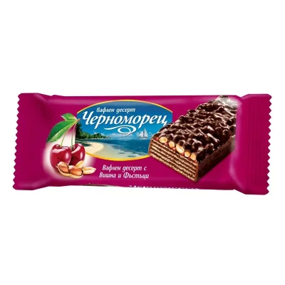Chernomoretz Coated Wafer Cherry And Peanuts 75g