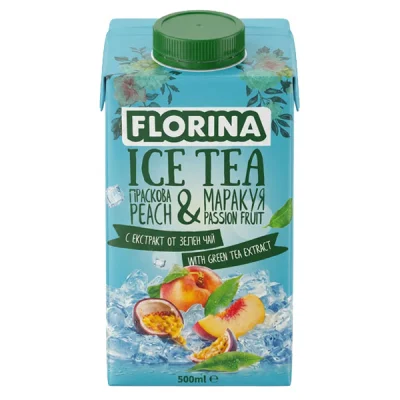FLORINA ICE TEA 500ml PEACH & PASSION FRUIT