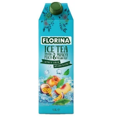 FLORINA ICE TEA 1,5lit PEACH & PASSION FRUIT