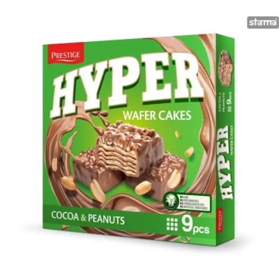 Hyper Wafer Cake Cocoa And Peanuts 167g