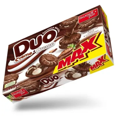 Duo Cream Glazed Biscuits 220g