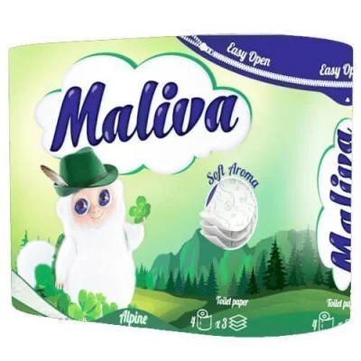 MALIVA TOILET PAPER 4 ROLLS 3S ALPINE