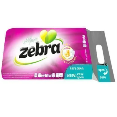 ZEBRA TOILET PAPER 8 ROLLS 3S SOFT ECONOMIC PURPLE