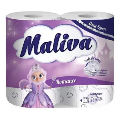 MALIVA TOILET PAPER 4 ROLLS 3S ROMANCE