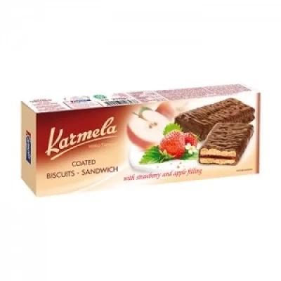 Karmela Sandwich Biscuits Strawberry 216g