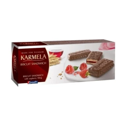 Karmela Sandwich Biscuits Raspberry 216g