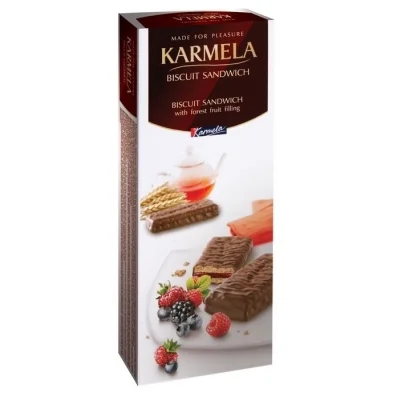Karmela Sandwich Biscuits Forest Fruits 216g