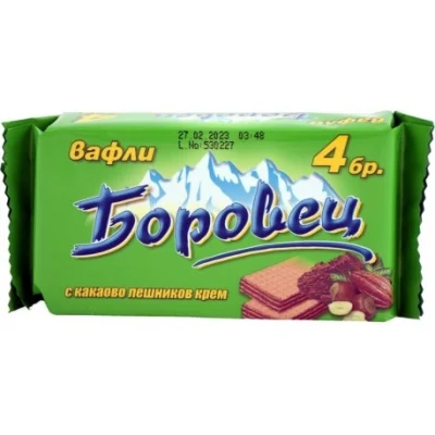 Borovets Wafer Cocoa Hazelnut Cream 4pcs 120g