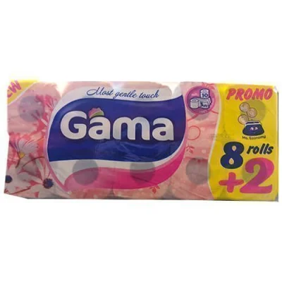 GAMMA TOILET PAPER 3sheets 10x75gr 10+2pcs FREE