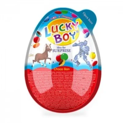 Big Egg Lucky Boy Chocolate Bon 30g With Toy