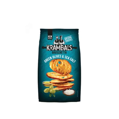 Krambals Bruschetta Green Olives and Sea Salt 70g