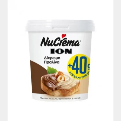 ΙΟΝ NUCREMA ΔΙΧΡΩΜΗ BAZO 920gr (380gr + 40gr ΔΩΡΕΑΝ)