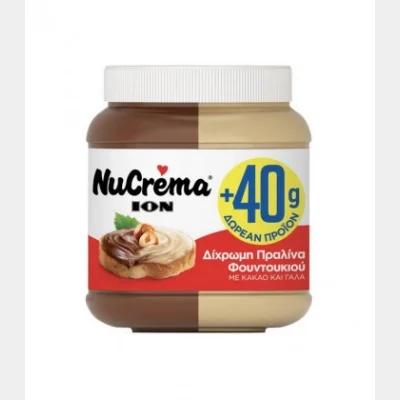 ΙΟΝ NUCREMA ΔΙΧΡΩΜΗ BAZO 920gr (380gr + 40gr ΔΩΡΕΑΝ)
