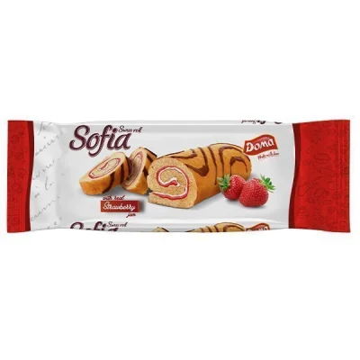 DOMA SOFIA SWISS ROLL 200gr STRAWBERRY FILLING