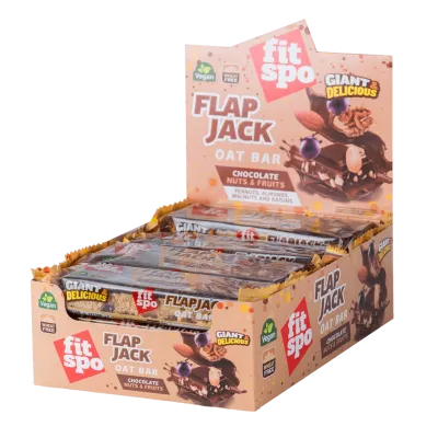 Fitspo Flap Jack Oat Bar Chocolate Nuts Fruits 90g