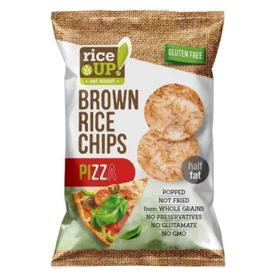 RICE UP BROWN RICE CHIPS 60gr. PIZZA