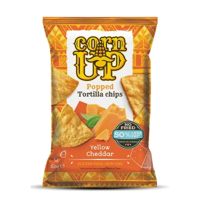 Corn Up Tortilla Chips Yellow Cheddar 60g