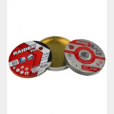 RAIDER ΤΡΟΧΟΣ ΚΟΠΗΣ INOX A60T 115*1.0*22.2MM ΣΕ ΜΕΤΑΛΙΚΟ ΚΟΥΤΙ 160157 (ΤΙΜΗ/ΤΕΜ)