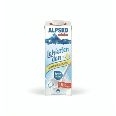 Qumësht pa laktoze Alpsko 1.5% 1L