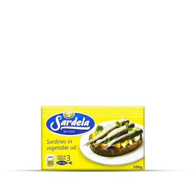 Sardinë në vaj bimor Omega3 Sardela 100g