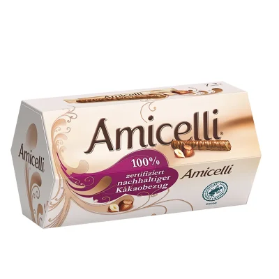 Amicelli Chocolate Hazelnut Wafer Rolls 150g