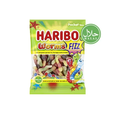 Haribo Worms Fizz 80gr Halal