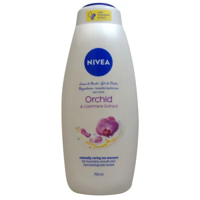 Nivea shower gel 750 ml. Creme orchid & cashmere extract.