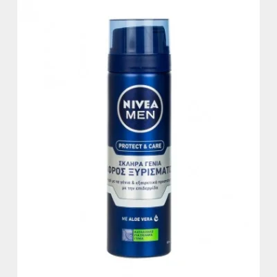 NIVEA SHAVING FOAM PROTECT&CARE HARD BEARD 200ml