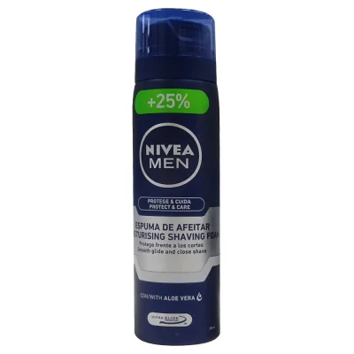 Nivea shave foam 200 ml. + 25% Moisturizing.