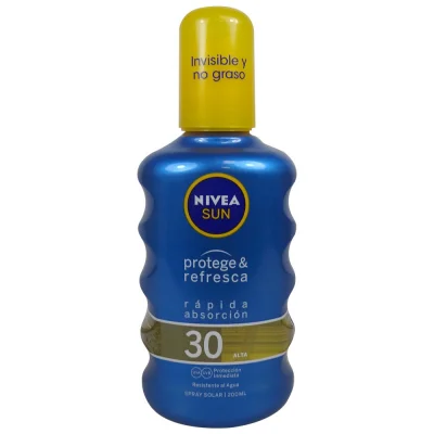 Nivea Sun aceite solar spray 200 ml. Protection 30 protects & refresh.