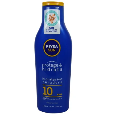 Nivea Sun solar cream 200 ml. Protection 10 protects & hydrates.