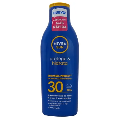Nivea Sun solar cream 200 ml. Protection 30 protects & hydrates.