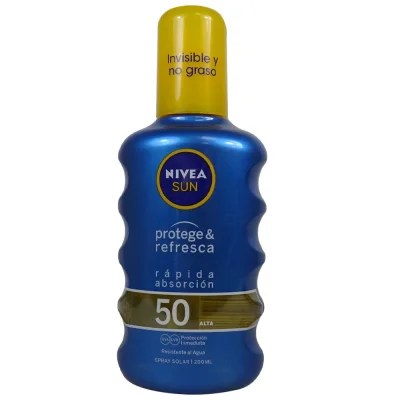 Nivea Sun solar oil spray 200 ml. Protection 50 protects & refresh.