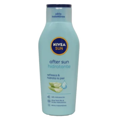 Nivea Sun aftersun 400 ml. Aloe vera moisturizer refreshes and hydrates.