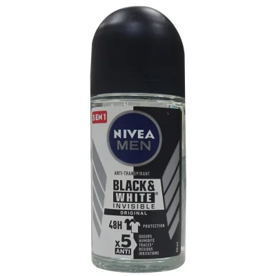 Nivea deodorant roll-on 50 ml. Men Black & White invisible original.