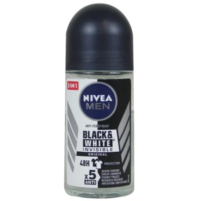 Nivea deodorant roll-on 50 ml. Men Black & White invisible original.