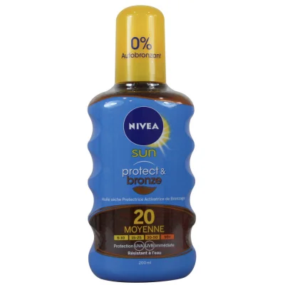 Nivea Sun solar oil spray 200 ml. Protection 20 protect & bronze.
