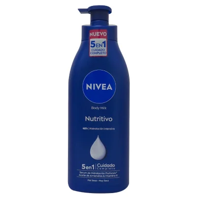 Nivea body milk 500 ml. Nutritive 5 in 1 very dry skin with dispenser.