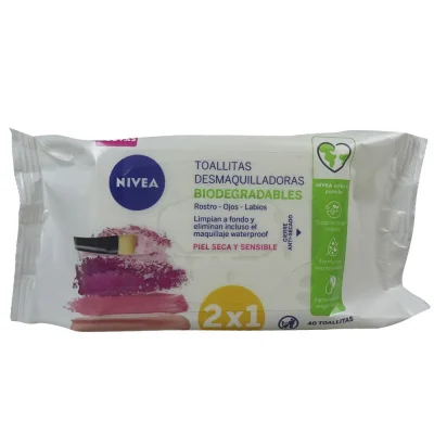 Nivea makeup remover cleansing wipes 40 u. Dry skyn.