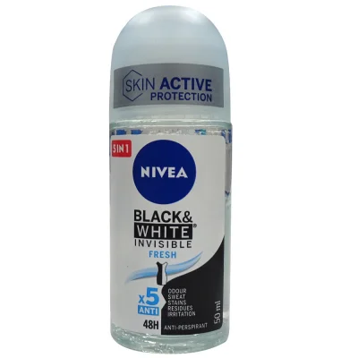 Nivea deodorant roll-on 50 ml. Black & white invisible fresh.