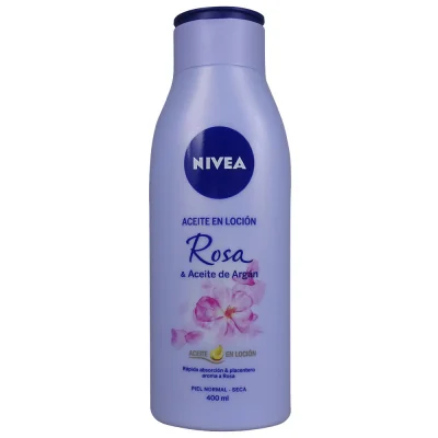 Nivea oil in lotion 400 ml. Rose & argan oil.